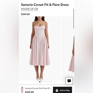House of cb Samaria Corset Fit & Flare Dress pink